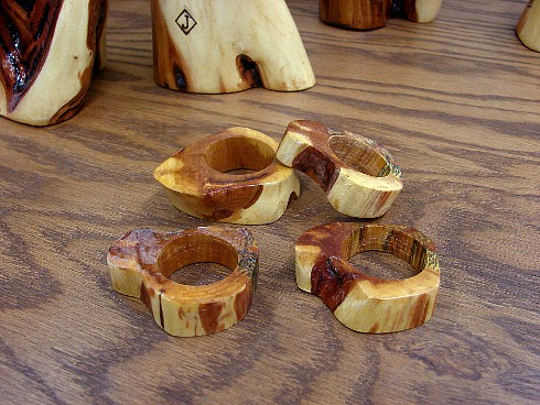Hand Carved Diamond Willow Napkin Rings Set of 4, Moose-R-Us.Com Log Cabin Decor