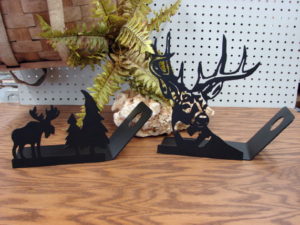 Laser Cut Heavy Duty Steel Wine Bottle Holder Moose Deer Man Horse USA Made