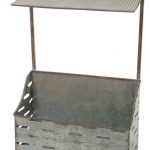 Reclaimed Galvanized Metal Wall Planter Tray with Roof - Image 2