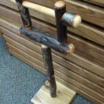 Rustic Bark on Hickory Bathroom Kitchen Accessories Towel Bar Peg Rack - Image 4