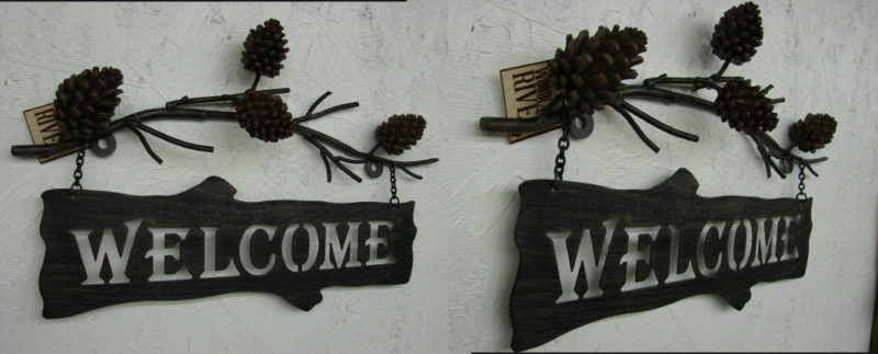 High Country Pinecone Iron Bathroom Accessories Pine Cone Branch, Moose-R-Us.Com Log Cabin Decor