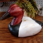 David Koenen Wood Carved Canvas Back Duck Decoy Lifesize