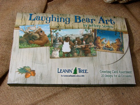 Laughing Bear Art Greeting Card Assortment, Moose-R-Us.Com Log Cabin Decor