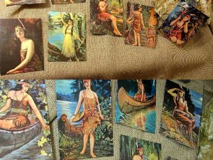 Vintage Native American Maiden Print 10 Note Card Boxed Set