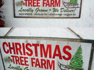 Wood Christmas Tree Farm Advertising Sign