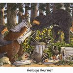Laughing Bear Art Prints Endearing Whimsical Humorous Artwork by Jeffrey Severn, Moose-R-Us.Com Log Cabin Decor