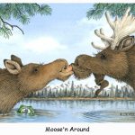 Laughing Bear Art Prints Endearing Whimsical Humorous Artwork by Jeffrey Severn, Moose-R-Us.Com Log Cabin Decor