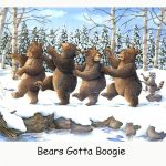 Laughing Bear Art Prints Endearing Whimsical Humorous Artwork by Jeffrey Severn, Moose-R-Us.Com Log Cabin Decor