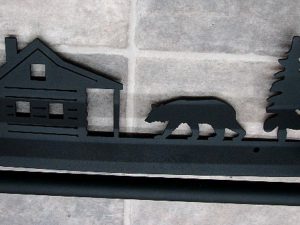 Rustic Black Iron Welded Towel Bar Collection Moose Bear