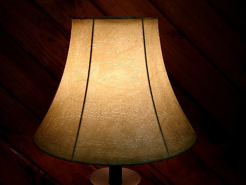 Rustic Lodge Log Home Faux Leather Lined Lamp Shade, Moose-R-Us.Com Log Cabin Decor