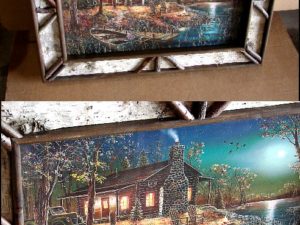 Jim Hansel After Dark Real Birch Bark Twig Frame
