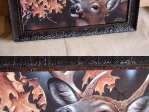 Jerry Gadamus The Licking Stick White Tail Deer Framed Giclee