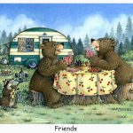 Laughing Bear Art Prints Endearing Whimsical Humorous Artwork by Jeffrey Severn, Moose-R-Us.Com Log Cabin Decor