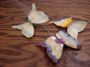 Life Sized Glitz Moth Butterfly on Pick Garden Flower Accessories