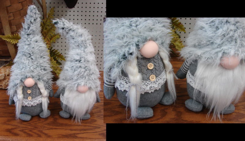 Scandinavian Gnome Viking Fuzzy Hat Couple, Moose-R-Us.Com Log Cabin Decor