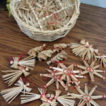 Scandinavian Straw Ornament Swedish Lodge Ornaments Tree Topper Garland - Image 4