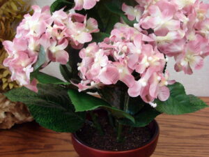 Very Realistic Silk Potted Hydrangea Planter Arrangement