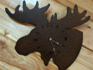 Rawhide Clocks Wood Snowshoe Wall Clock Log Home Decor, Moose-R-Us.Com Log Cabin Decor