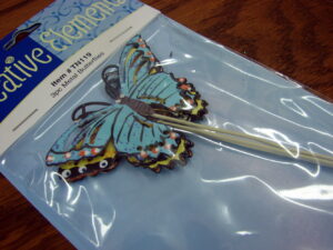 Metal Die-Cut Butterfly Pick Assortment Orange Yellow Blue Set of 9