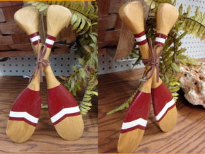 Midwest Adirondack Wood Canoe Paddle Ornament 10"