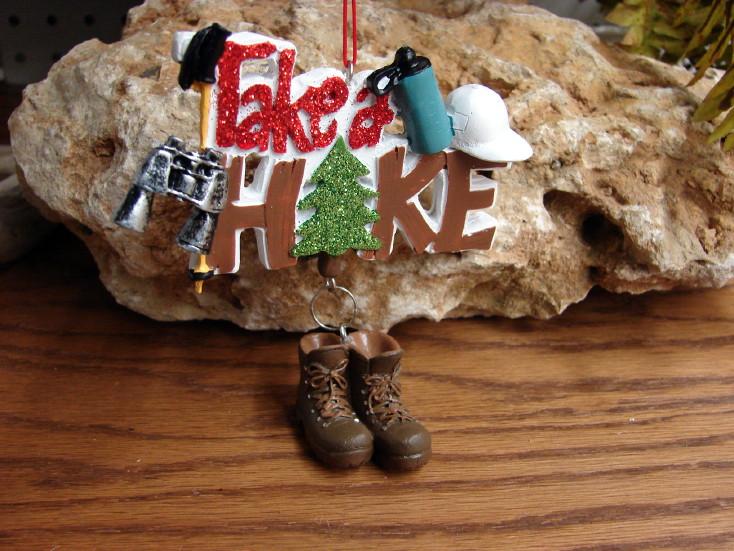 Midwest Hiking Themed Take A Hike Dangle Ornament, Moose-R-Us.Com Log Cabin Decor