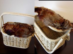Northwoods Memories Pheasant Pad Double Handled Basket Centerpiece #B4