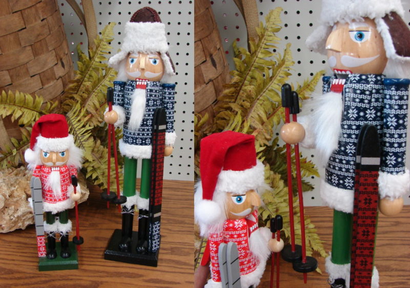 Classic Traditional Wood Christmas Nutcracker Nordic Skier, Moose-R-Us.Com Log Cabin Decor