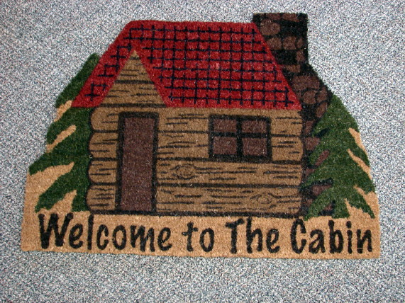 Heavy Duty Coir Welcome to the Cabin Entry Porch Door Mat Rug -   Log Cabin Decor