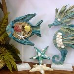 Real Plantain Leaf Seashell Tropical Fish Jute Starfish on Base - Image 3
