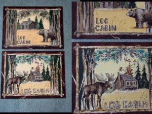 Anita Phillips Log Cabin Moose and/or Bear Print