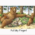 Laughing Bear Art Prints Endearing Whimsical Humorous Artwork by Jeffrey Severn, Moose-R-Us.Com Log Cabin Decor