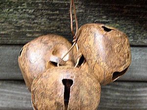 Three Rusty Tin Sleigh Bells