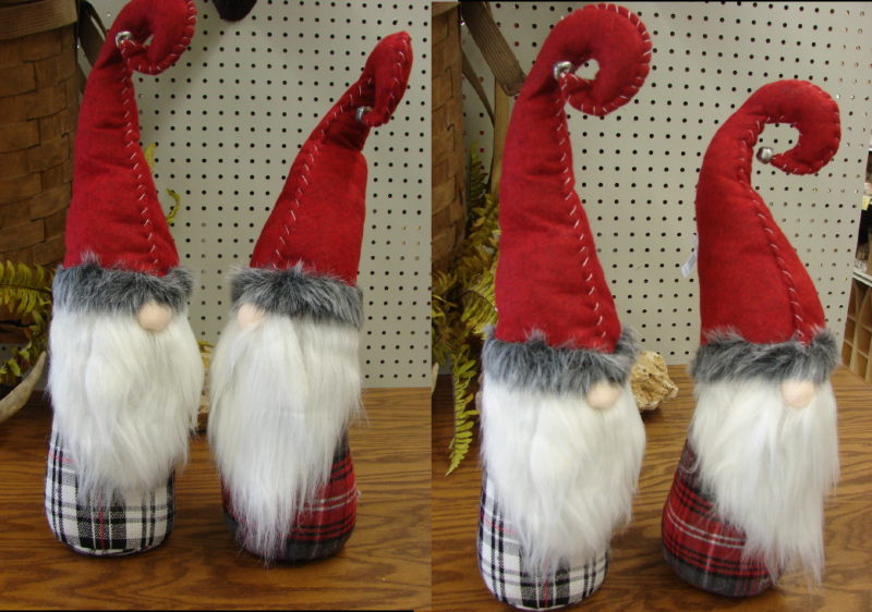 Scandinavian Gnome Hook Hat Plaid, Moose-R-Us.Com Log Cabin Decor