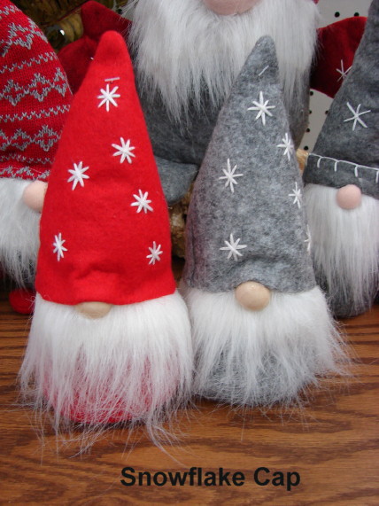 Scandinavian Gnome Snowflake Hat, Moose-R-Us.Com Log Cabin Decor