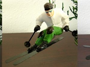 Midwest Set/3 Jumping Trick Snow Skier Winter Sport Ornaments