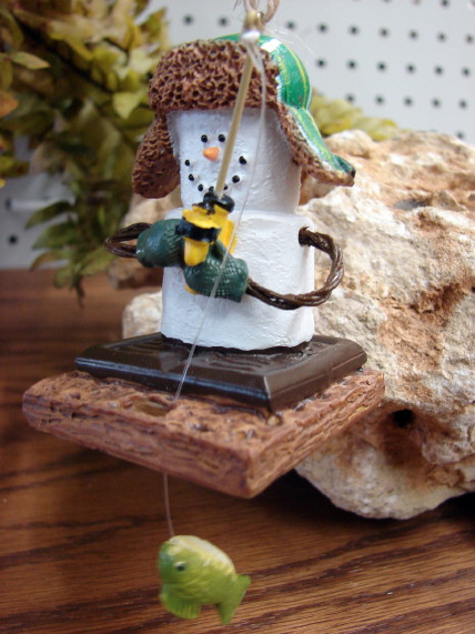 S&#8217;Mores Ice Fishing Ornament Midwest Smore, Moose-R-Us.Com Log Cabin Decor