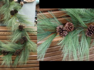 SUL Mountain Pine Garland w/ Cones Long Needle Realistic Full  6'