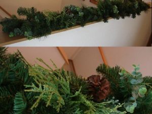 SUL Mixed Pine Garland Realistic Full Cedar Cone Garland 6'