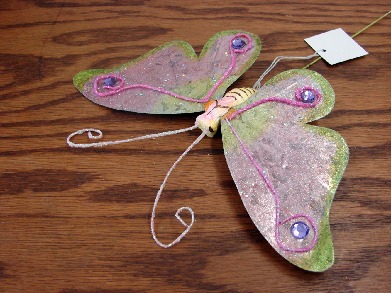 Oversized Moth Butterfly Tin Pick Garden Flower Wedding