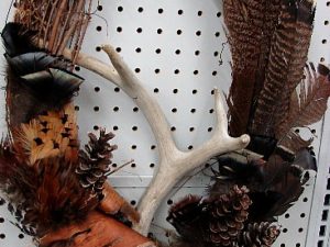 Oval Grapevine Wreath Antler Turkey Mushroom Birch Bark Pine Cones #W64