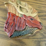 Intarsia Wood Puzzle Box Moose Bear Elk Head Hidden Box - Image 3