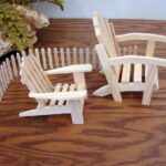 Adirondack Beach Chair Coastal Wedding Cake Topper Miniature Doll House - Image 2