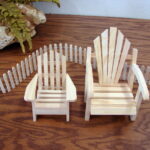 Adirondack Beach Chair Coastal Wedding Cake Topper Miniature Doll House