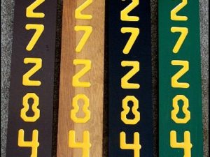 Vertical State Park Custom Made Rustic House Number Sign Style #2