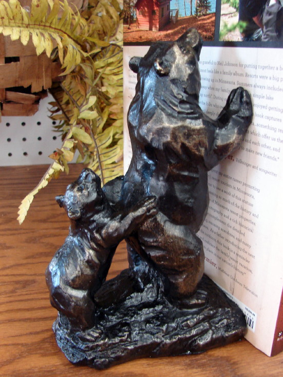 Detailed Standing Bear Bookends Bear and Cub, Moose-R-Us.Com Log Cabin Decor
