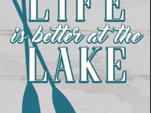 Double Sided Decorative Flag Porch Garden Decor Boat Oars Life Better Lake