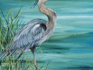 Double Sided Decorative Flag Porch Garden Decor Blue Heron Lake Pond