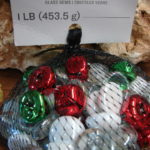 Glass Gems Jingle Bells Christmas Colors Vase Filler Crystal White Red Gems