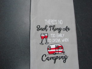 Drink When Camping Yes I Do Kitchen Towel