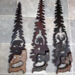 Handcrafted Rustic Antique Hand Saw Metal Art Pine Tree Unique - Image 2